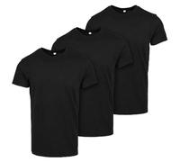 Build Your Brand Uomo Merch T-Shirt 3-Pack T-Shirt Not Applicable, Nero (Blk/Blk/Blk 01203), Small