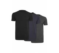 Build Your Brand Uomo T-Shirt Round Neck 3-Pack T-Shirt Not Applicable, Multicolore (Blk/Nvy/Char 02240), Small