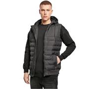Build Your Brand Vest, Bubble Gilet Modello da Uomo, Nero, XL