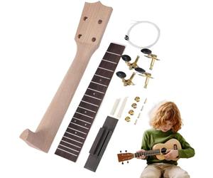 Build Your Own Guitar Kit, Ukulele Building Set, Kit completo di montaggio con manuale, legno Ukulele Neck & Installation Tools, Fun Craft Project for Music Lovers & Beginners