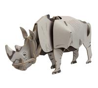 Build Your Own Moving White Rhino - Pull Tab Head Movement Action - Eco Friendly