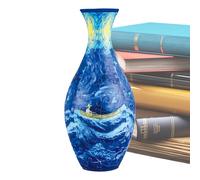 Buildable Flower Vase - Assembly Puzzle Container for Decorative Plant Display | Clear Acrylic Interlocking Panels with Slot Design, DIY Floral Holder for Table Centerpiece Craft Decoration