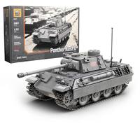 Buildarmy WW2 German Panther Ausf D Tank Brick Model Building Block 940pcs