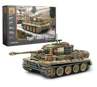 Buildarmy WW2 German Tiger 1 E versione tardiva in mattoni mimetici modello Building Block 1157pcs