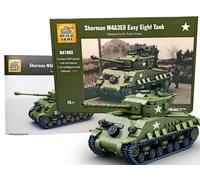 Buildarmy WWII U.S. M4A3E8 Sherman Easy8 Tank Costruzione Mattoni Kit