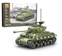Buildarmy WWII U.S. M4A3E8 Sherman Easy8 Tank Costruzione Mattoni Kit