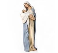Buildclassic - Statua della Madonna cattolica con bambino, statuetta della Beata Vergine Maria, regalo religioso della Santa Madonna per la mamma, altezza 32,4 cm, dipinto a mano, classico