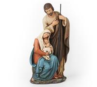 Buildclassic - Statua della Sacra Famiglia Cattolica, Presepe da interno, figura religiosa, altezza 15,2 cm, realizzata a mano