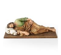 Buildclassic - Statua di San Giuseppe che dorme, statuetta religiosa di preghiera, regalo di inaugurazione della casa, decorazione per la casa devota, 30,5 cm L, scultura rinascimentale fatta a mano