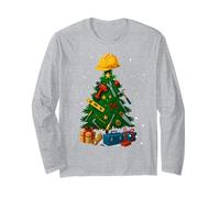 Builder Christmas Workman Tree Christmas Maglia a Manica