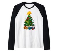 Builder Christmas Workman Tree Christmas Maglia con Maniche Raglan