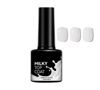 Builder - Gel per unghie, 7 ml, bianco latte, top coat per ragazze