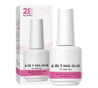 Builder Nail Gel, 6-in-1 Strengthener Glue, Rhinestone Primer Adhesive, Molding and Extension Gel, Compact Versatile Ideal for Women, Girls, Beginners, Manicure