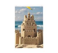 Building A Sandcastle Bandiera da giardino di benvenuto 0,6 x 0,9 m nessuna dissolvenza bandiere da giardino su entrambi i lati per casa da cortile banner decorazione per cortile portico prato