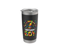 Building Block Building Block per il 7° compleanno del bambino di 7 anni Bicchiere termico in acciaio inox doppia parete
