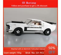 Building Block Modello 331 Parti MOC Auto 69 Mustang Giocattolo Per Ragazzi Adulti Bambini Regalo Di Natale Gioco Educativo Creativo