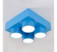 Building Block Plafoniera per sala giochi, Apparecchio per montaggio a incasso a LED per bambini in metallo Lampada da soffitto creativa moderna Illuminazione a sospensione per camera dei bambini Scuo