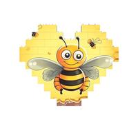 Building Block Puzzle Bee on The Square Puzzle di mattoni personalizzati per adulti Mattoni da costruzione Puzzle 3D Blocchi di cuore Puzzle Mattoni Novità Mattoni Puzzle per la decorazione domestica