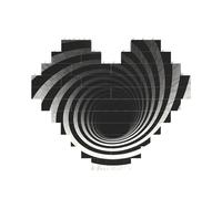 Building Block Puzzle Bianco e Nero Tunnel a Spirale Personalizzato Mattoni Puzzle per Adulti Mattoni da Costruzione Puzzle 3D Blocchi Cuore Puzzle Mattoni Novità Mattoni Puzzle per Decorazione