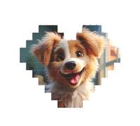 Building Block Puzzle Carino Cane Personalizzato Blocco di Mattoni Puzzle per Adulti Costruire Mattoni Puzzle 3D Cuore Blocchi Puzzle Mattoni Novità Mattoni Puzzle per la Decorazione Domestica Regalo