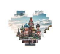 Building Block Puzzle Cattedrale di San Basilico Rosso a Mosca Puzzle di mattoni personalizzati per adulti Mattoni da costruzione Puzzle 3D Cuore Blocchi Puzzle Mattoni Novità Mattoni Puzzle per la