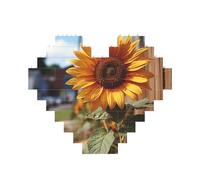 Building Block Puzzle Fattoria Girasole Personalizzato Blocco di Mattoni Puzzle per Adulti Mattoni da Costruzione Puzzle 3D Cuore Blocchi Puzzle Mattoni Novità Mattoni Puzzle per Decorazione Domestica