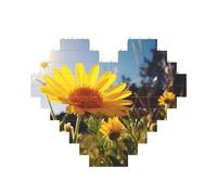 Building Block Puzzle Fiore Giallo Sotto Il Sole Puzzle Personalizzato Blocco di Mattoni per Adulti Mattoni da Costruzione Puzzle 3D Cuore Blocchi Puzzle Mattoni Novità Mattoni Puzzle per Decorazione