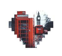 Building Block Puzzle Inghilterra Regno Unito Retro Londra Telefono Personalizzato Blocco di Mattoni Puzzle per Adulti Costruire Mattoni Puzzle 3D Cuori Blocchi Puzzle Mattoni Novità Mattoni Puzzle