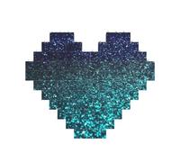 Building Block Puzzle Teal Glitter Personalizzato Mattone Block Puzzle per Adulti Mattoni da Costruzione Puzzle 3D Cuore Blocchi Puzzle Mattoni Novità Mattoni Puzzle per Decorazione Domestica Regalo
