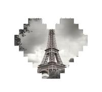 Building Block Puzzle Torre Parigi Puzzle di mattoni personalizzati per adulti Mattoni da costruzione Puzzle 3D Blocchi di cuore Puzzle Mattoni Novità Mattoni Puzzle per la decorazione della casa