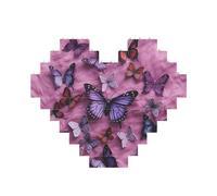 Building Block Puzzle Tutte le farfalle Puzzle di mattoni personalizzati per adulti Mattoni da costruzione Puzzle 3D Blocchi di cuore Puzzle Mattoni Novità Mattoni Puzzle per la decorazione domestica