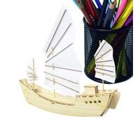 Building Block Sets - Interactive Assembly Toy, Wooden Boat Model Kits with Educational Design, Stem Construction Toy, Creative Building Blocks, Model Boys Girls Child Teens Adult