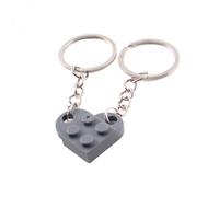 Building Blocks Key Chain Love Couple Keychain Multi-color Creative Key Chain Couple GiftGray
