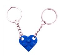 Building Blocks Key Chain Love Couple Keychain Multi-color Creative Key Chain Couple GiftNavy blue
