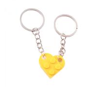 Building Blocks Key Chain Love Couple Keychain Multi-color Creative Key Chain Couple GiftYellow