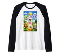 Building Bricks Easter Eggs Funny Rabbit Six Seven 67 Meme Maglia con Maniche Raglan