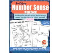 Building Number Sense Workbook: Skill boosting blank practice worksheets on types of number forms for kids in grades 3-5 | Helps to improve math ... up to 6 digits in different number forms