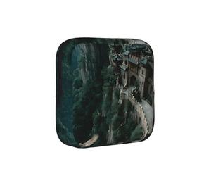 Building On The Cliff - Borsa compatta per assorbenti igienici da donna, portatile ed elegante, con cerniera per il trasporto quotidiano