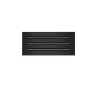BUILDMART - Copertura per sfiato CA moderna 16x6 - Presa d'aria nera decorativa - Diffusore per slot lineare standard - Griglia di registrazione per soffitto, pareti e pavimenti - Texas Buildmart