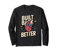 Built Back Better Open Heart Bypass Recovery Uomo Donna Maglia a Manica