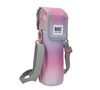 BUILT Borsa Termica per Bottiglia con Tracolla a Strappo, 100% Poliestere con Fodera per Alimenti in PEVA, Design 'Interactive', Multicolore, 9 cm x 11 cm x 25 cm