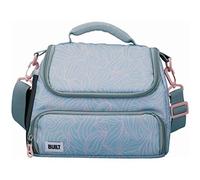 BUILT Borsa Termica per Il Pranzo con Design The Mindful, Poliestere, Grigio/Rosa Pallido, 11.5 x 17 x 24 cm