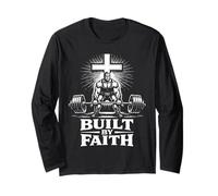 Built By Faith Christian Workout Pesi Palestra Maglia a Manica