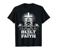 Built By Faith Christian Workout Pesi Palestra Maglietta