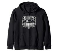 Built Dad Tough American Funny 4th of July Felpa con Cappuccio