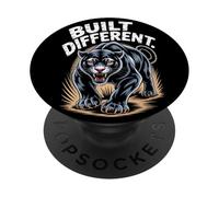 Built-Different Panther - Grafica motivazione feroce PopSockets PopGrip Adesivo