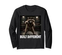Built Different Procione Divertente Spazzatura Palestra Maglia a Manica