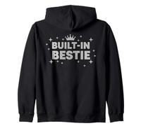 Built in Bestie Sister Coroncina Stelle Corone Felpa con Cappuccio