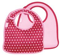 Built NY - Bavaglino per neonato a pois, set da 2 pz, colore: Rosa