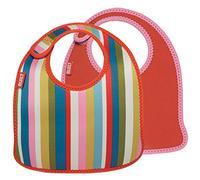 Built NY - Bavaglino per neonato a righe, set da 2 pz, colore: Rosa